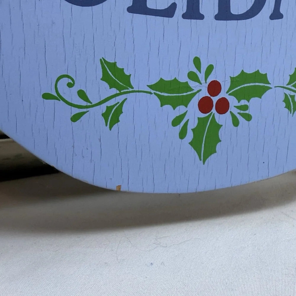 Vtg The‎ Creative Circle Happy Holidays Duck Hanging Shelf Sled